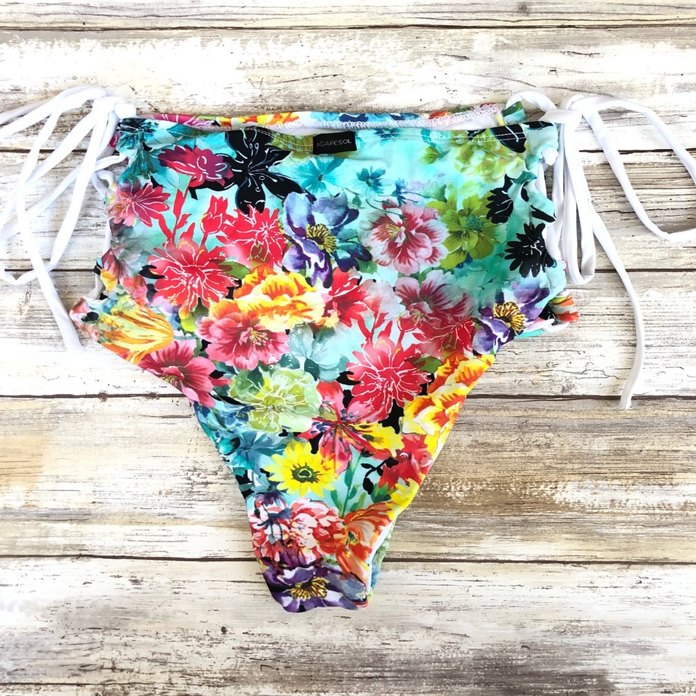 🆕 Agape Sol High Waist Lace Side Bikini Bottoms - Picture 2 of 6